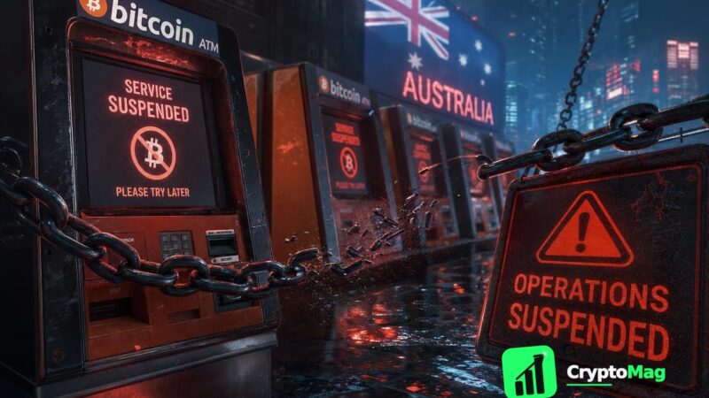Australia Suspends Cryptolink’s 96 Bitcoin ATMs Amid Compliance Issues