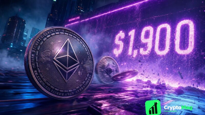 Ethereum Faces Resistance at $1,900 Amid Price Decline to $1,875