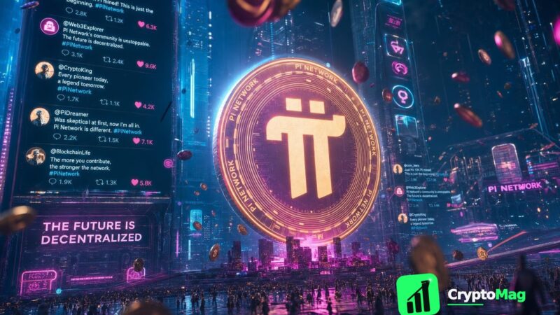 Pi Network’s High Social Dominance Fails to Lift Token Price Amidst Supply Pressures